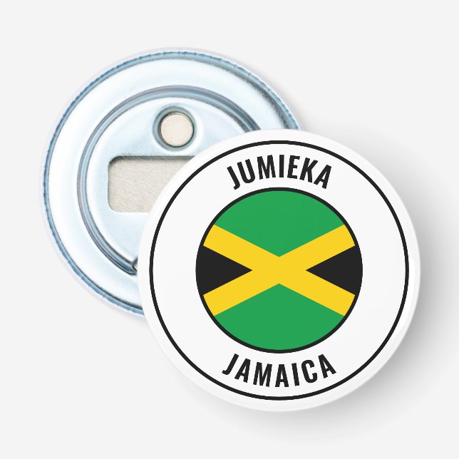 Jamaica Flag Gorgeous Patriotic Bottle Opener (Front)