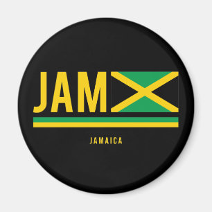 Jamaica Flag ISO Code Alpha 3 Design Magnet