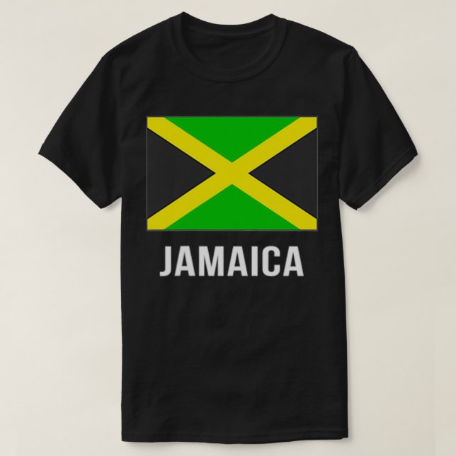 Jamaica Flag   Jamaican  T-Shirt (Design Front)