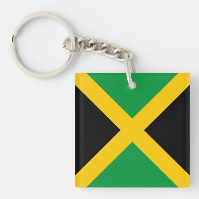 Jamaica Flag  Keychain (Front)