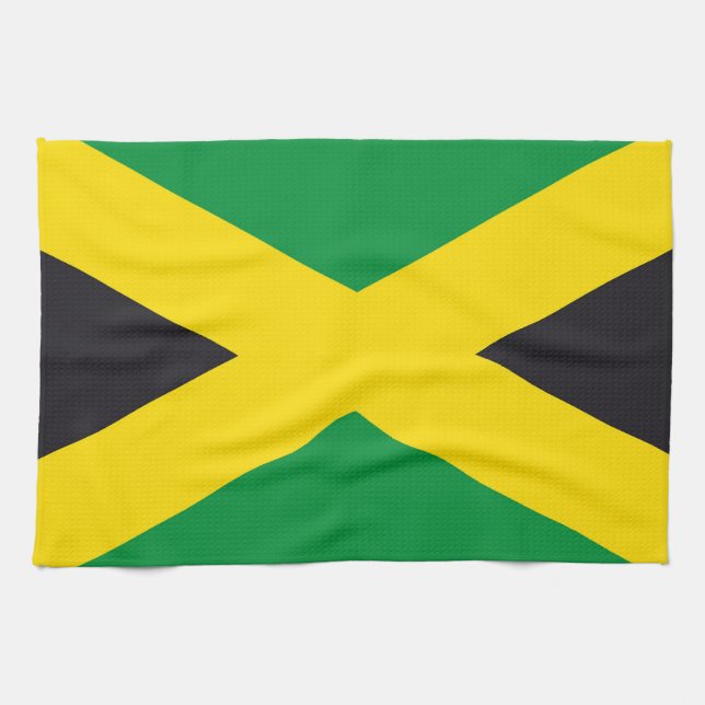 Jamaica flag kitchen towel (Horizontal)