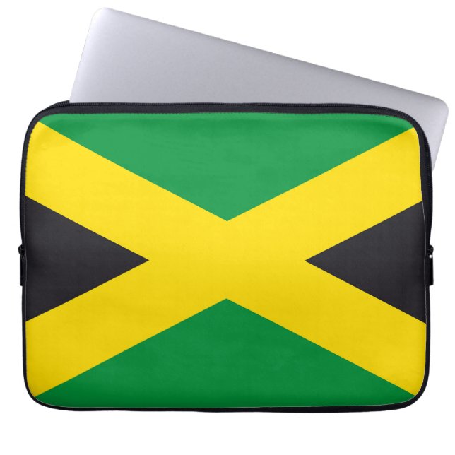 Jamaica flag laptop sleeve (Front)