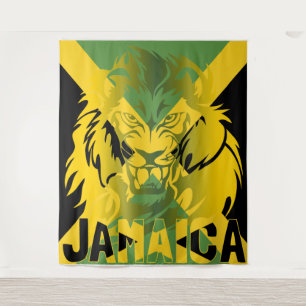 Jamaica Flag Lion of Judah Tapestry Design