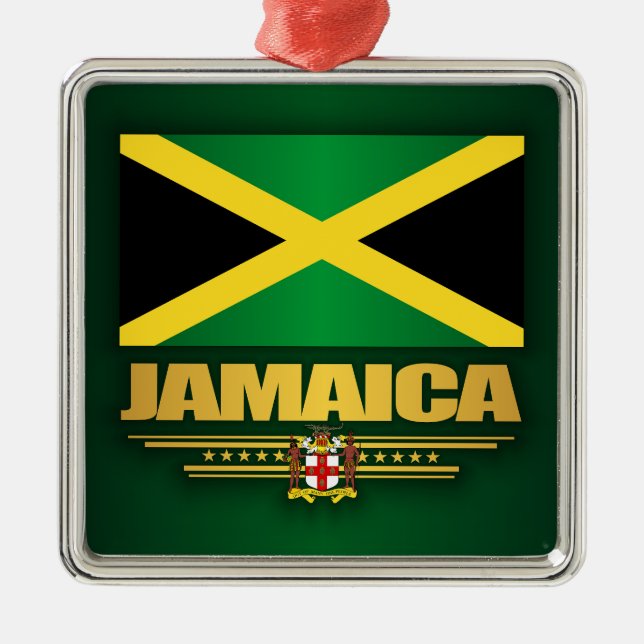 Jamaica Flag  Metal Ornament (Front)