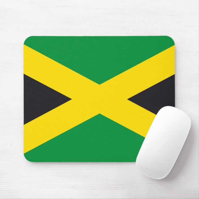 Jamaica flag mouse pad (With Mouse)