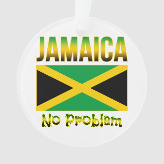 Jamaica Flag No Problem Ornament (Front)