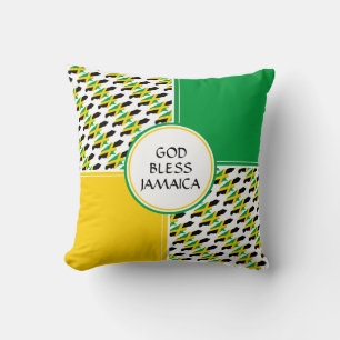 JAMAICA Flag Patriotic Jamaican Throw Pillow