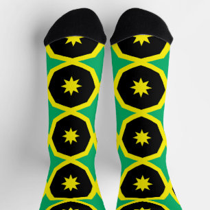 Jamaica flag pattern socks