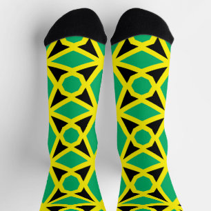 Jamaica flag pattern socks