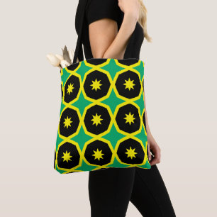 Jamaica flag pattern tote bag