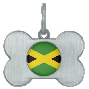Jamaica Flag Pet ID Tag