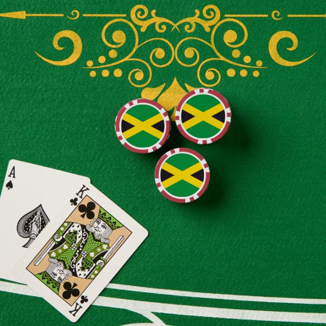 Jamaica flag poker chips (Poker Table (Stack))