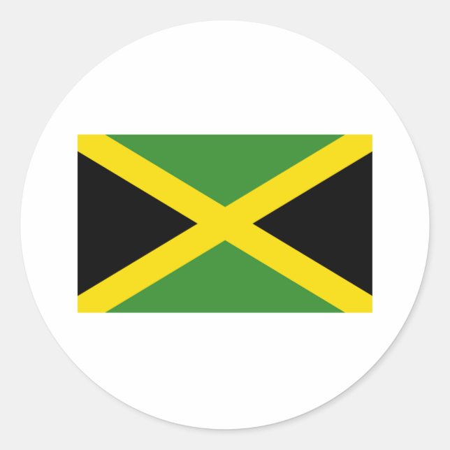 Jamaica Flag Products Classic Round Sticker (Front)