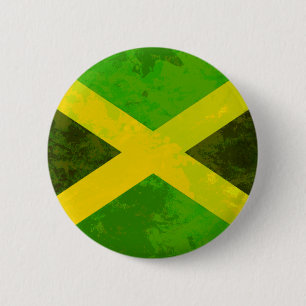 jamaica flag - reggae roots 2 inch round button