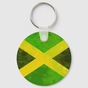 jamaica flag - reggae roots keychain