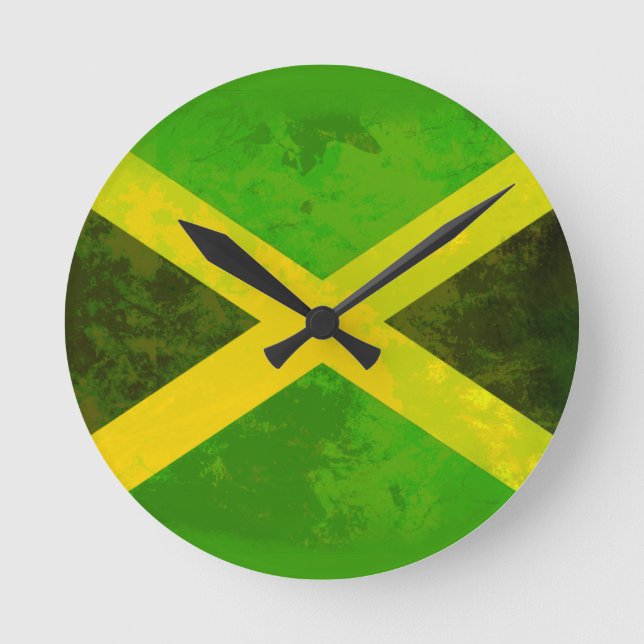 jamaica flag - reggae roots round clock (Front)