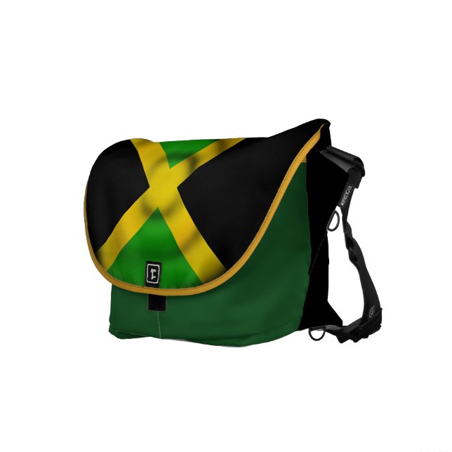 Jamaica Flag Rickshaw Messenger Bag (Front Right)