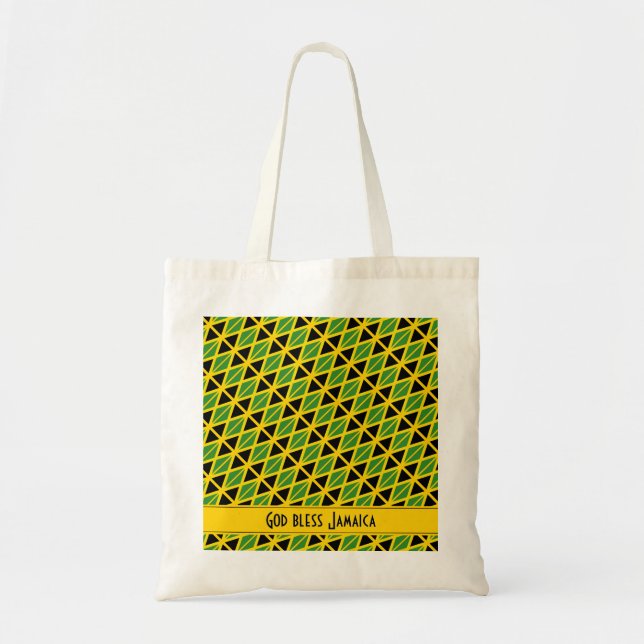 JAMAICA FLAG Scripture Personalized Tote Bag (Front)