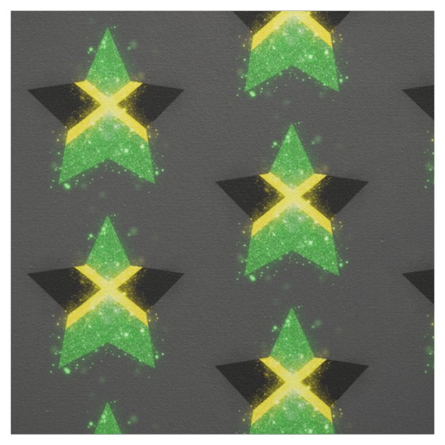 Jamaica Flag Shining Fabric (Swatch)