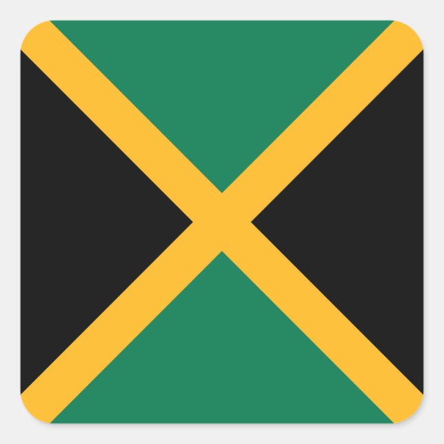 Jamaica Flag Square Sticker (Front)