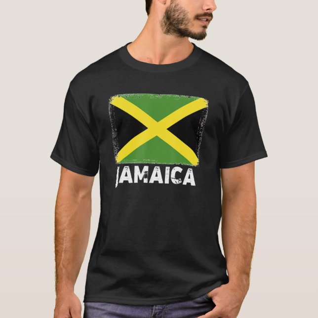 Jamaica Flag   Support Jamaican People Women Men   T-Shirt (Front)
