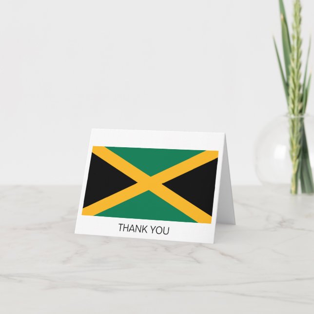 Jamaica Flag Thank You Card (Front)