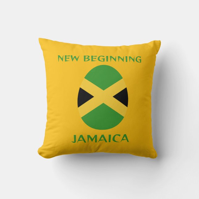 Jamaica flag throw pillow (Front)