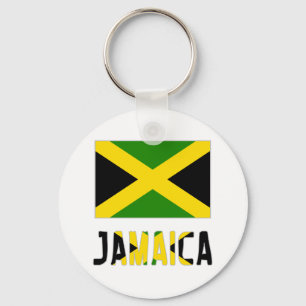 Jamaica Flag & Word Keychain
