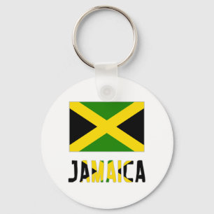 Jamaica Flag & Word Keychain