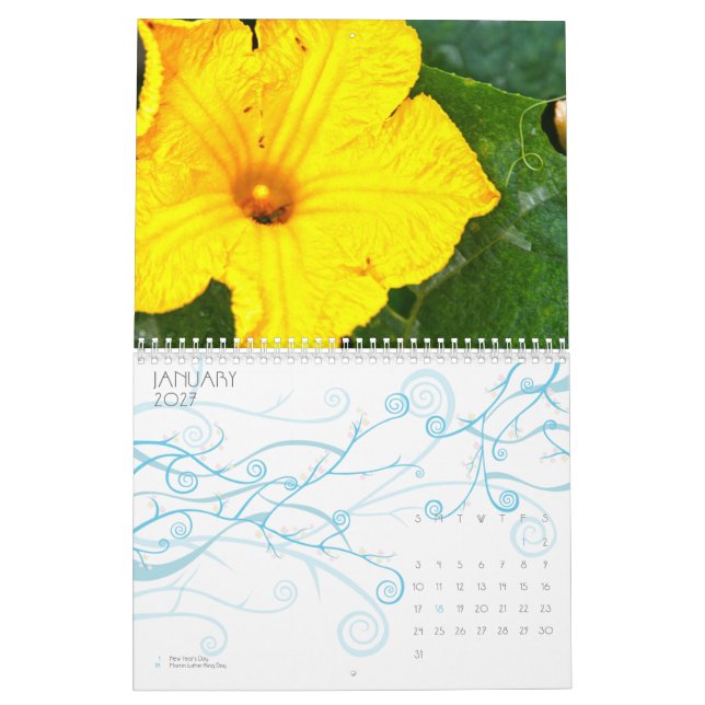Jamaica Flower Calendar (Jan 2027)