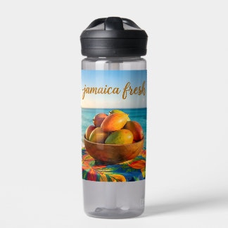 Jamaica fresh mango by the sea water bottle