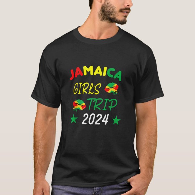 Jamaica Girls Trip 2024 Summer Vacation Funny Jama T-Shirt (Front)