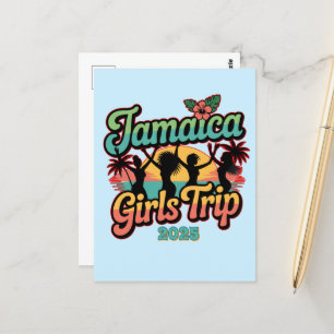 Jamaica Girls Trip Squad 2025 Tropical Vibes Postcard