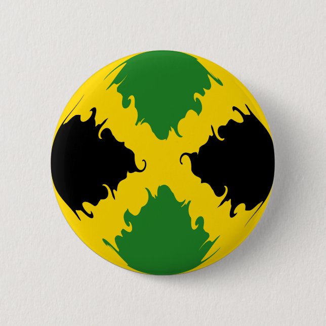 Jamaica Gnarly Flag 2 Inch Round Button (Front)