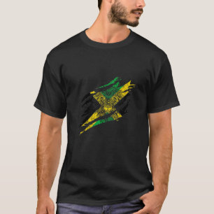 Jamaica Heroic Jamaican Flag Jamaican Roots Pride T-Shirt