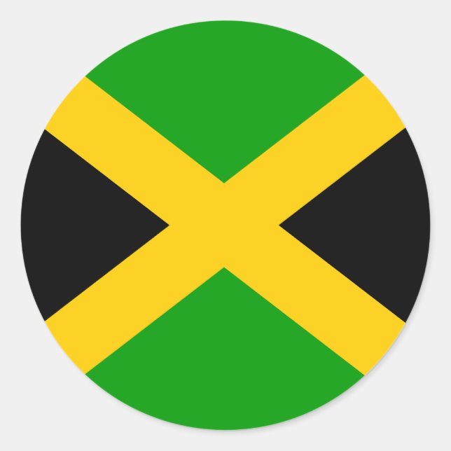 Jamaica High quality Flag Classic Round Sticker (Front)