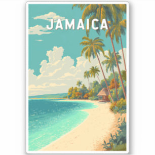 Jamaica Illustration Travel Art Vintage