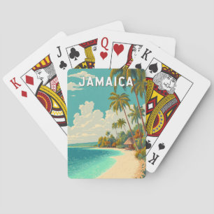 Jamaica Illustration Travel Art Vintage Playing Cards