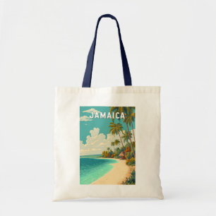 Jamaica Illustration Travel Art Vintage Tote Bag