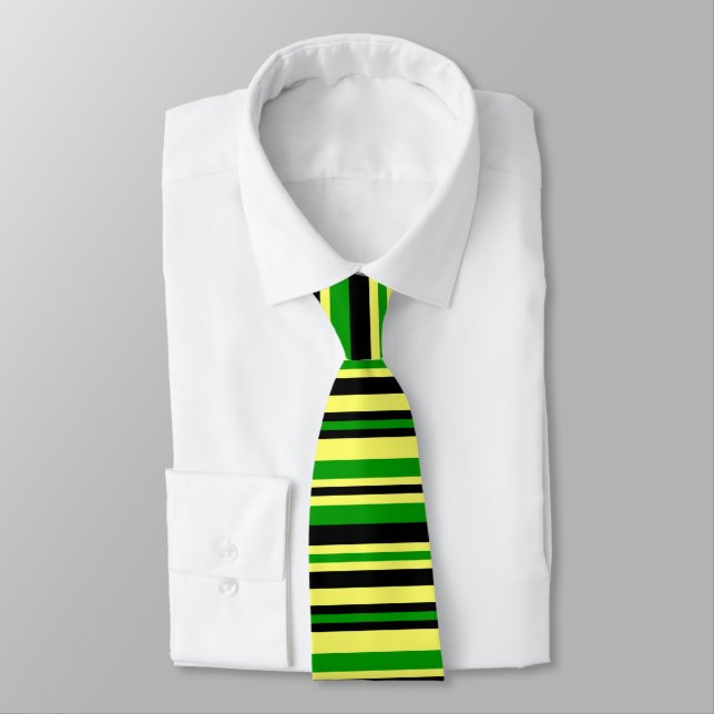 Jamaica Inspired Stripe Tie (Tied)
