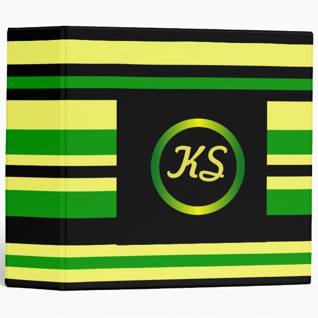 Jamaica Inspired Stripes Binder (Front/Spine)