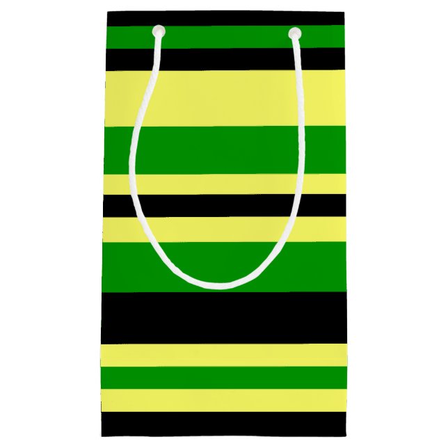 Jamaica Inspired Stripes Small Gift Bag (Front)