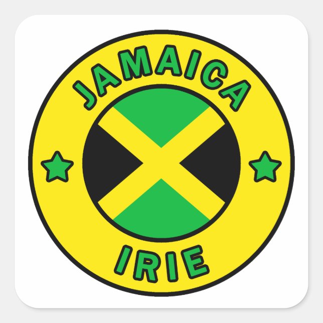 Jamaica Irie Square Sticker (Front)