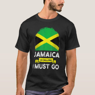 Jamaica Is Calling I Must Go Jamaican Heritage Roo T-Shirt