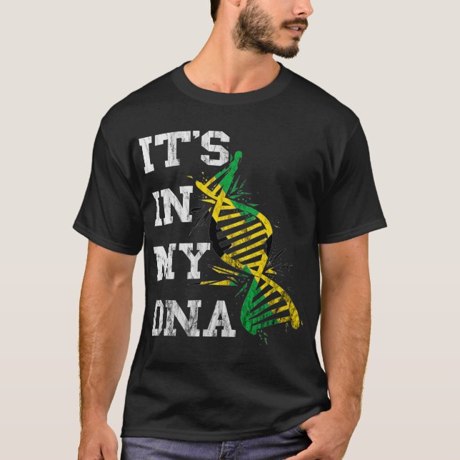 Jamaica It_s In My DNA Jamaican Pride Roots Caribb T-Shirt (Front)