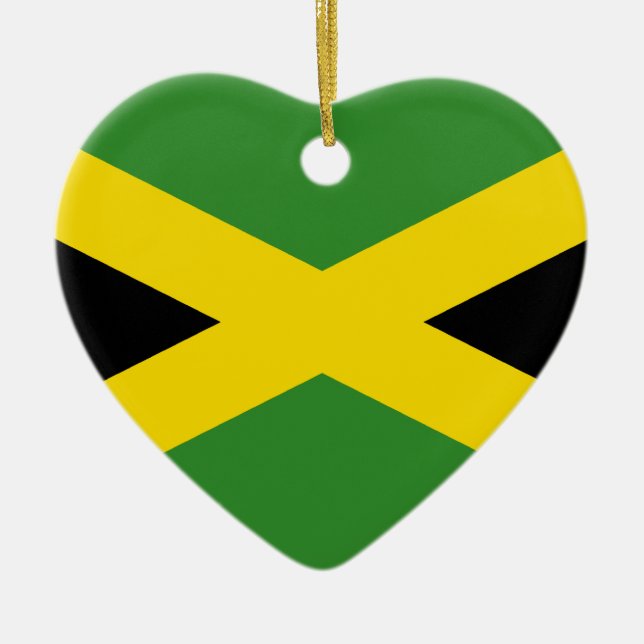 Jamaica, Jamaica flag Ceramic Ornament (Front)