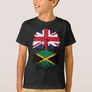 Jamaica Jamaican British UK Tree Roots Flag T-Shirt