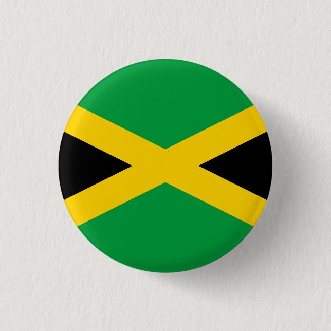 Jamaica (Jamaican) Flag 1 Inch Round Button (Front)