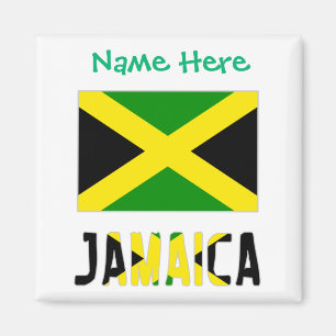 Jamaica Jamaican Flag Green Personalization T Shir Magnet