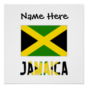 Jamaica Jamaican Flag Personalized Poster